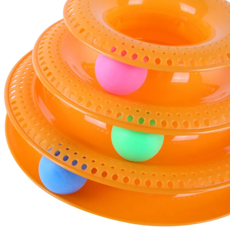 Пластиковые три/четыре уровня башня треки диск кошка игрушка полка для развлечений игровая станция домашние кошки тройной игровой шар-диск игрушки Jouet Chat