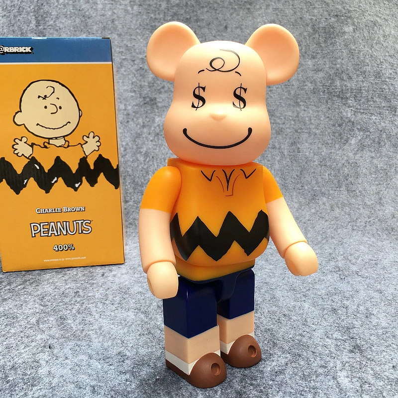Medicom Toy Bearbrick Peanuts Snoopy 400 Charlie Brown Yellow Be Rbrick New Designer Urban Vinyl