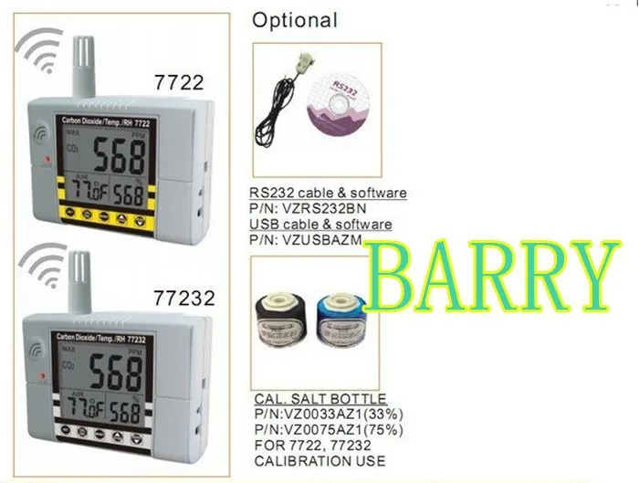 Air quality monitor Temperature meter humidity meter carbon dioxide tester CO2 gas detector gas analyzer CO2 meter 2-IN-1 AZ7722