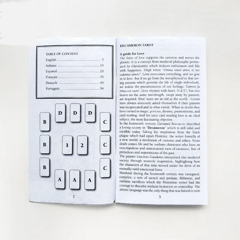 78+ 2 шт Италия Декамерон карты Таро Игра настольная игра коллекция тароты Инструкция на английском языке