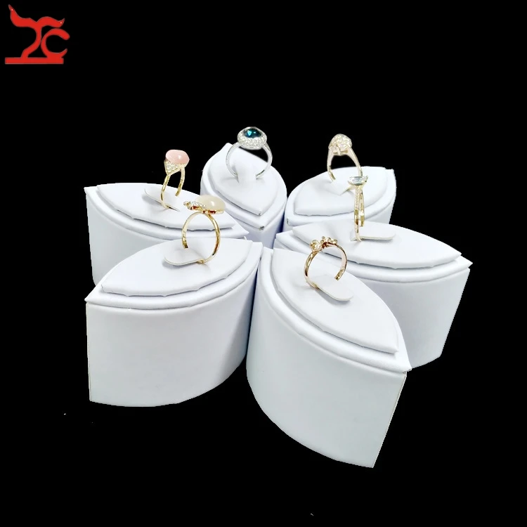Креативный Белый ПУ кольцо ювелирный дисплей башня свадебное кольцо ювелирные изделия Органайзер подарок на день рождения кольцо