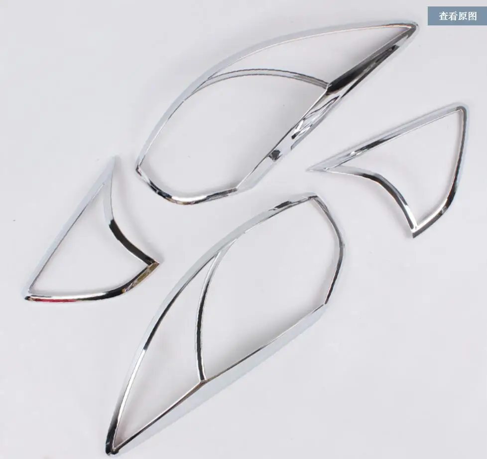 Автомобиль ABS Chrome спереди+ сзади хвост свет лампы Крышка Накладка для Mazda CX-5