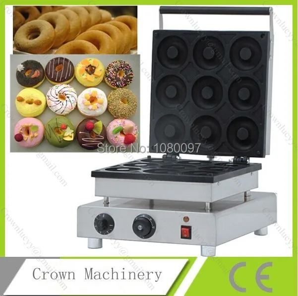 

9pcs 110v 220v Electric Commercial 9cm diameter Donut Doughnut Machine Maker Iron Baker;Donut maker machine for sale