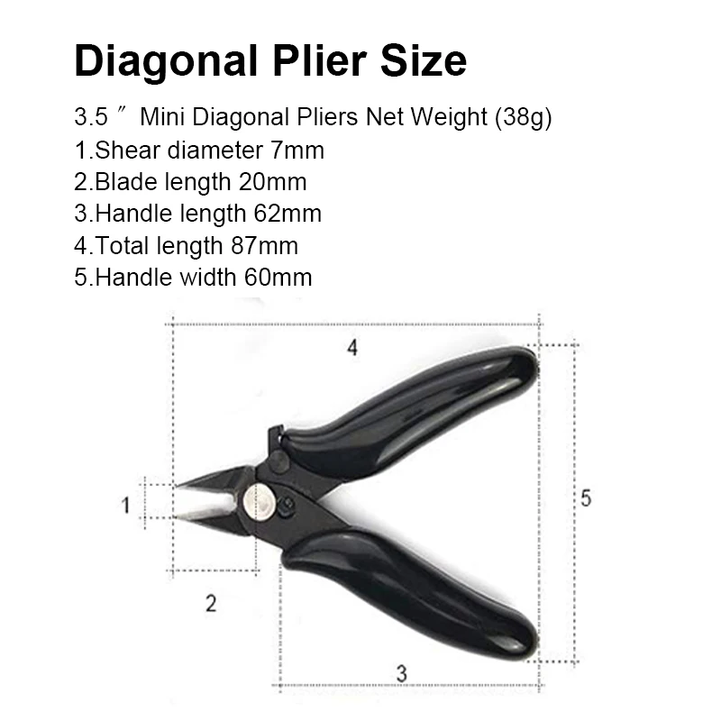 Мини 3,5 "диагональная сторона щипцы для наращивания волос замок кусачки для проводки ремонт ручные инструменты кусачки провода резак