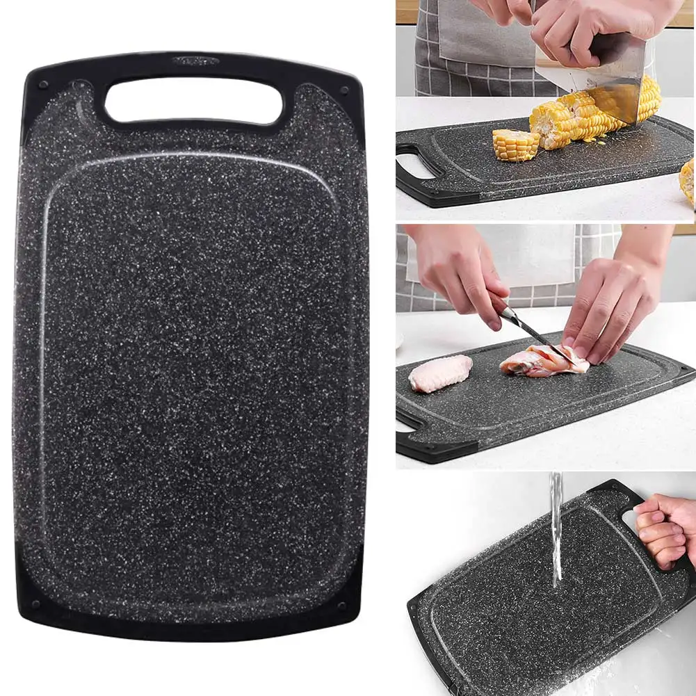 

Newly Plastic Chopping Board Anti-bacterial Imitation Marble Fruit Cutting Board for Kitchen TE889