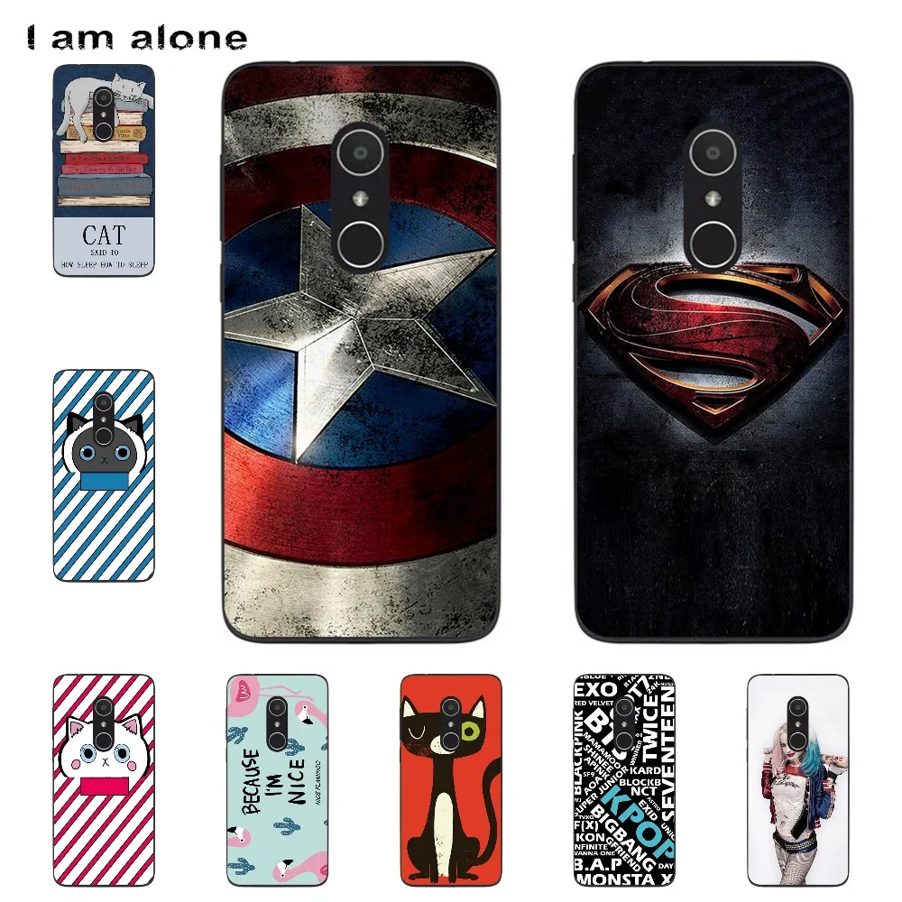 

I am alone Phone Shell For Alcatel 1X 5059A 5059D 5059I 5059J 2018 5.3 inch Solf TPU Fashion Cute Color Paint Mobile Case