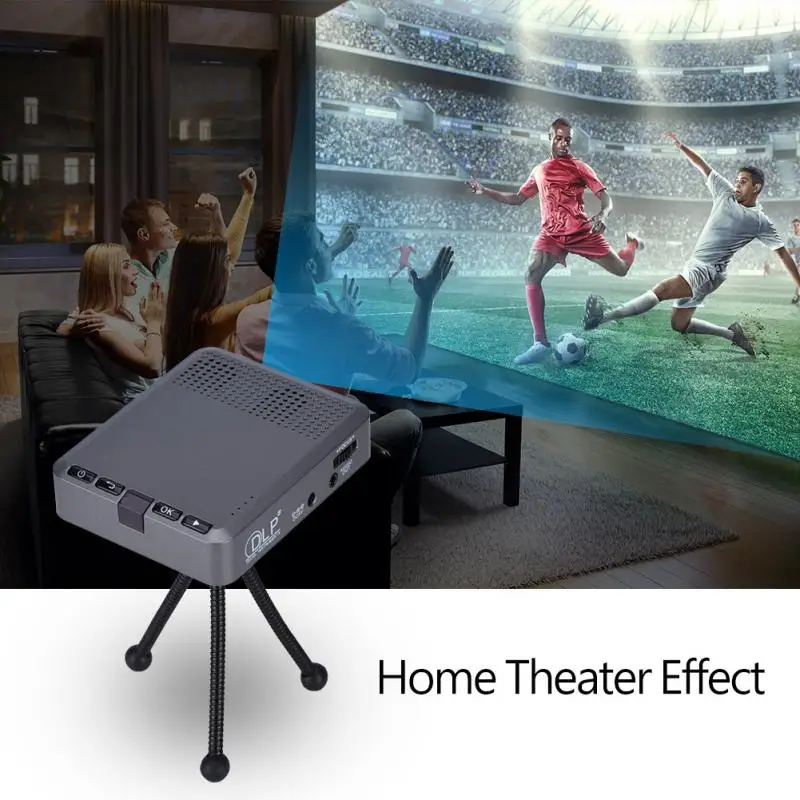 32G WiFi LED DLP Micro Projector 1000:1 Contrast Ratio Home Theater Effect Bluetooth Video Projector with Remote Controller 32G WiFi LED DLP Micro Projector 1000:1 Contrast Ratio Home Theater Effect Bluetooth Video Projector with Remote Controller