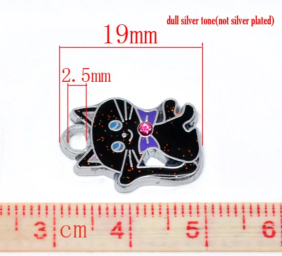 Подвески DoreenBeads из металлического сплава подвески в виде кота серебристые