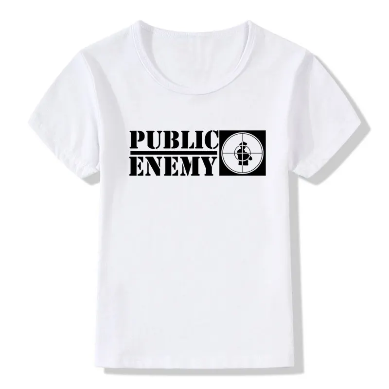 

Girl And Boys Tshirt US Rap Team Public Enemy Funny T-shirt Children Short Sleeves Summer Tops Rock Cool Baby Tees Kids Clothes