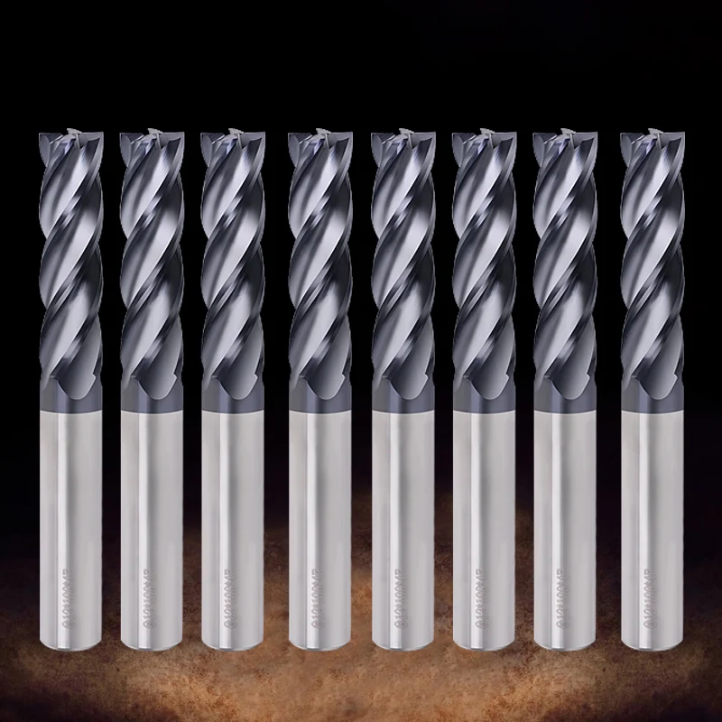 

EndMill Cutting HRC55 4 Flute Cnc Tungsten Steel Milling Cutter Alloy Carbide End Mill For Metal Steel router bit Milling Tools