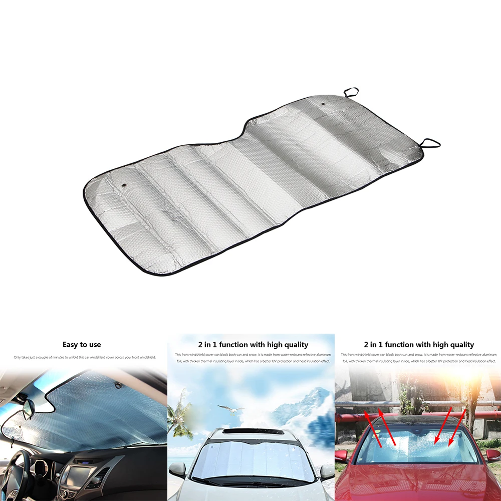Reflective Car Sun Ice Shade Universal Folding Foil Windscreen Front or Rear