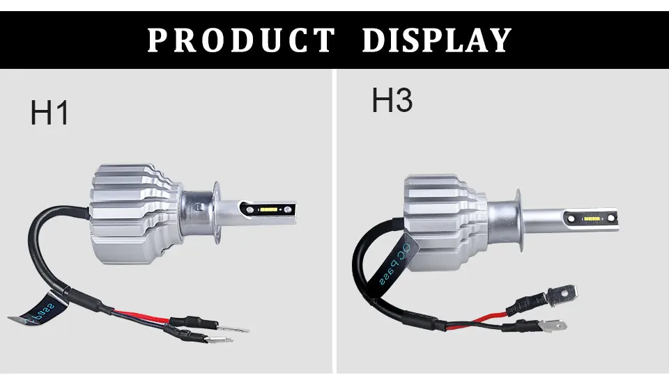 Foxcnsun LED H4 Car Bulbs 6500K Auto H7 LED Headlight Fan-less Head Lamp SUV 50W CSP Chips H11 9005 9006 led H3 H1 Bulbs H15 H8 (13)