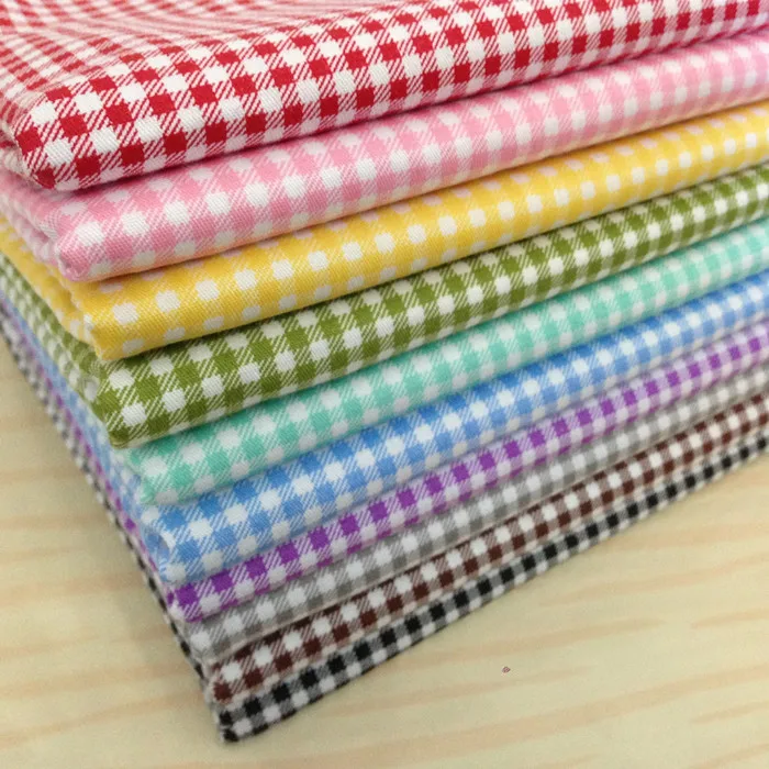 10 Colors 3mm Ripstop Grid Print 100 Cotton Fabric for Curtain Sewing