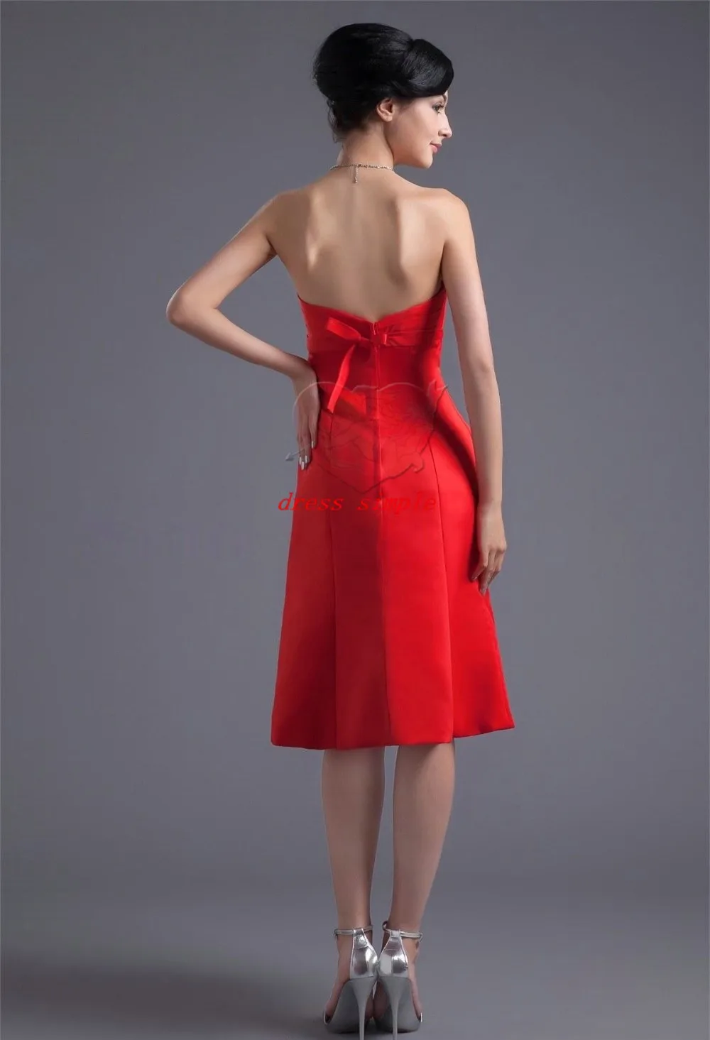 Bright-Red-Knee-Length-Bow-Satin-A-Line-Sweetheart-Bridesmaid-Dresses-22353-78005