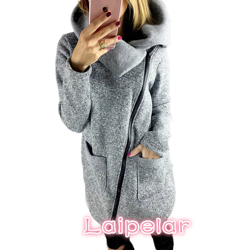 Laipelar плюс Размеры 5XL Для женщин пальто 2018 осень-зима толстовка теплая флисовая куртка наклонная молния Куртка с воротником куртки Jaqueta Femininos