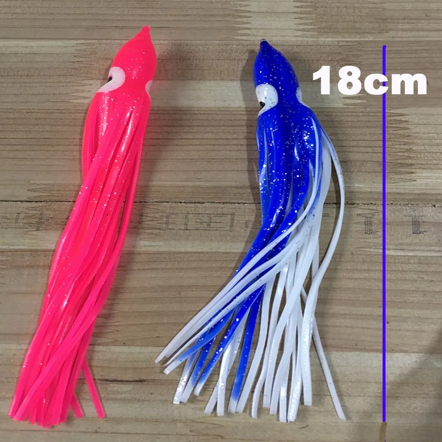 Octopus Lure Sea Fishing Lure Trolling Lure Fishing Tackle Tuna Lure Resin head with bait blazer double skirta