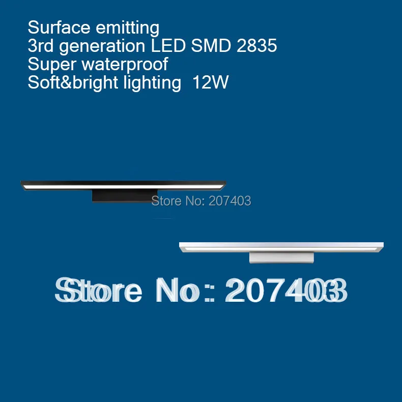 Stainless steel 12w 60CM led wall lamps Waterproof Wall light Badroom dressing table LED mirror lights wall sconces lamp Stainless steel 12w 60CM led wall lamps Waterproof Wall light Badroom dressing table LED mirror lights wall sconces lamp
