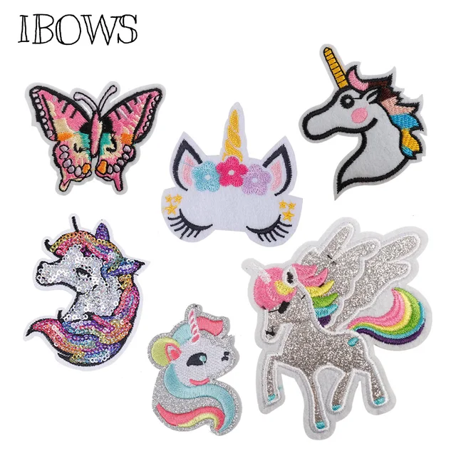 Buy IBOWS 5pcs Unicorn Patch 3d Sticker Patch Iron