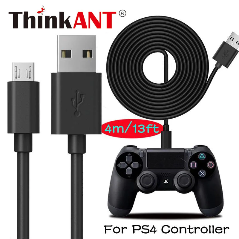 4m Micro USB Cable 13ft PS4 Controller Charging Cable Charger Cord For