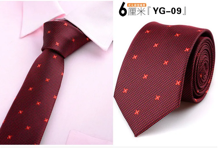 Мужские галстуки, галстуки, мужские галстуки, vestidos, деловой мужской галстук, 6 см., узкие галстуки, свадебные галстуки, клетчатые Галстуки, тонкие жаккардовые тканые галстуки - Цвет: 9