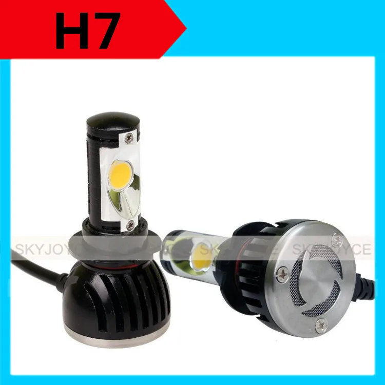2X24W LED auto headlight h7 xenon warm white 5000K H7 led headlight 12V