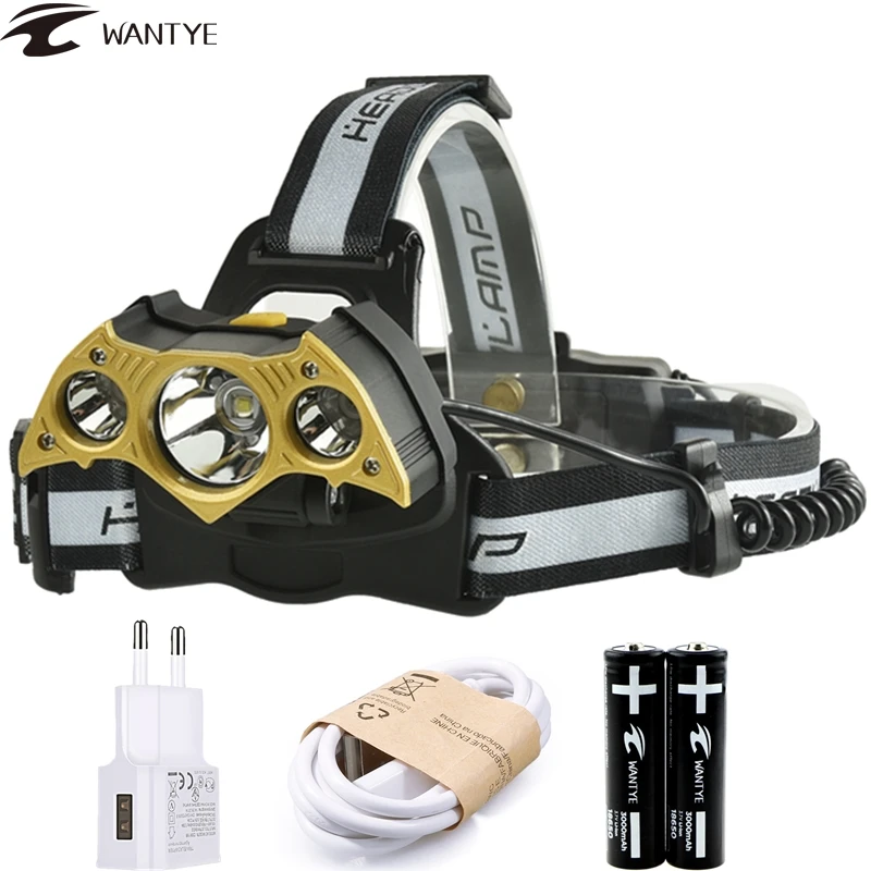 

10000Lm T6 2XPE Headlight 18650 Rechargeable LED Headlamp USB Flashlight torch Fishing Camping Hunting Lantern light