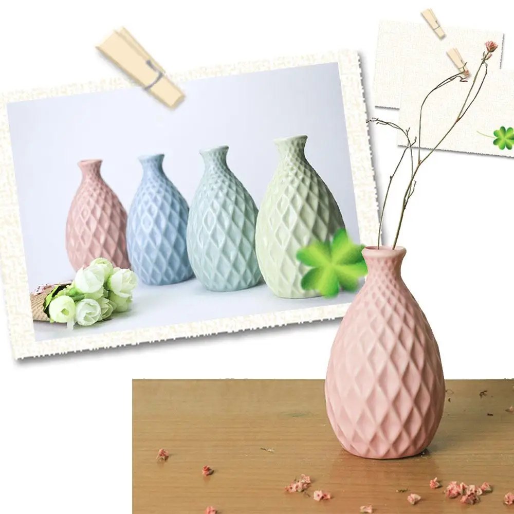 

DIY Fashion Flower Vase Ceramic Desktop Decoration Ornament Multicolor