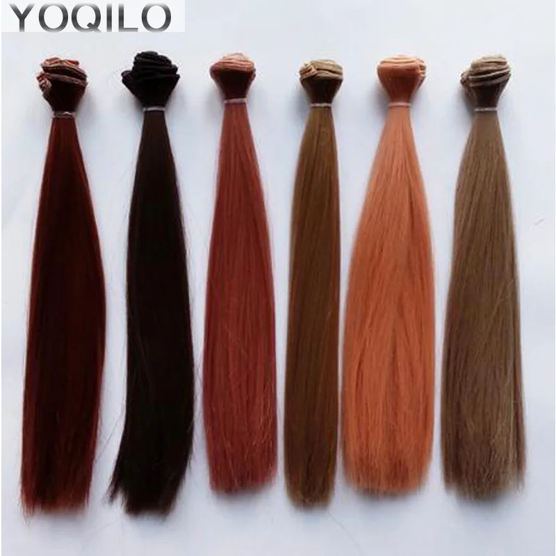 

1PCS Retail Straight Doll Hair Natural Colors Brown/Blond DIY BJD Wig Hair 25CM