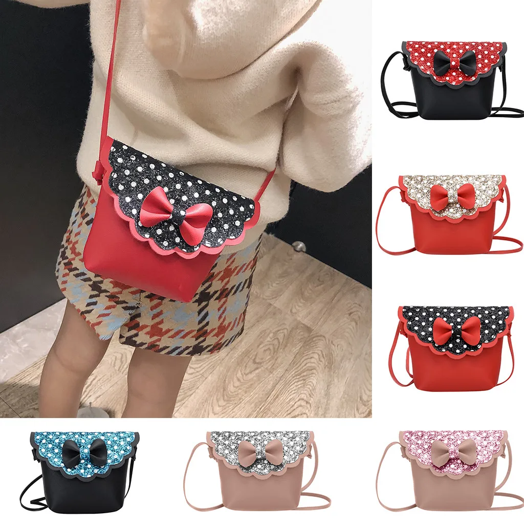 Xiniu/детская модная сумка для девочек с блестящим бантом, маленькая сумка через плечо, известный бренд Borsa a trasolla Да Донна #30