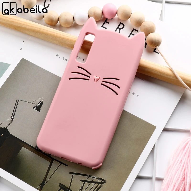 

Cute Cat Case For Samsung Galaxy A7 2018 Cases Soft Cartoon Silicone Cover On For Samsung A7 A9 A50F SM-A750F Covers