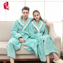 Lovers Thermal Long Flannel Bathrobe Women Men Thick Warm Winter Kimono Bath Robe Coral Fleece Kimono Couple Dressing Gown XXXL on sale winter lovers luxury warm long flannel bathrobe women men thick kimono night bath robe robes dressing gown home clothes