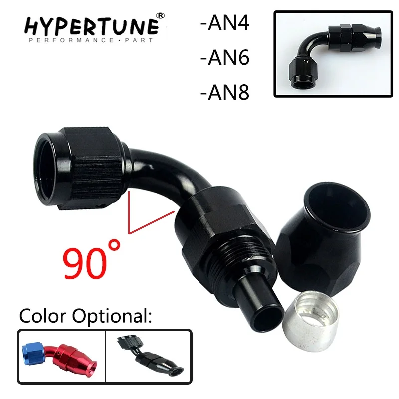 

Hypertune - High Quality PTEF AN4/AN6/AN8 90DEGREE REUSABLE SWIVEL TEFLON HOSE END FITTING AN4/AN6/AN8 HT-SL6090