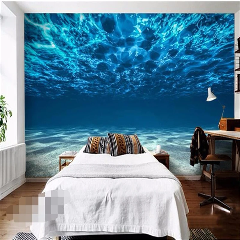 Beibehang 深海絵画写真の壁紙海の風景大壁画寝室の背景の壁紙家の装飾 Background Wallpaper Photo Wallpaperwallpaper For Walls Aliexpress