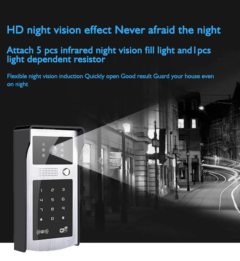 

HIPERDEAL Smart Home Automation Modules Accessories Electronic doorbell Keypad Unlock Smart IP Video Door Phone Intercom 12JANN