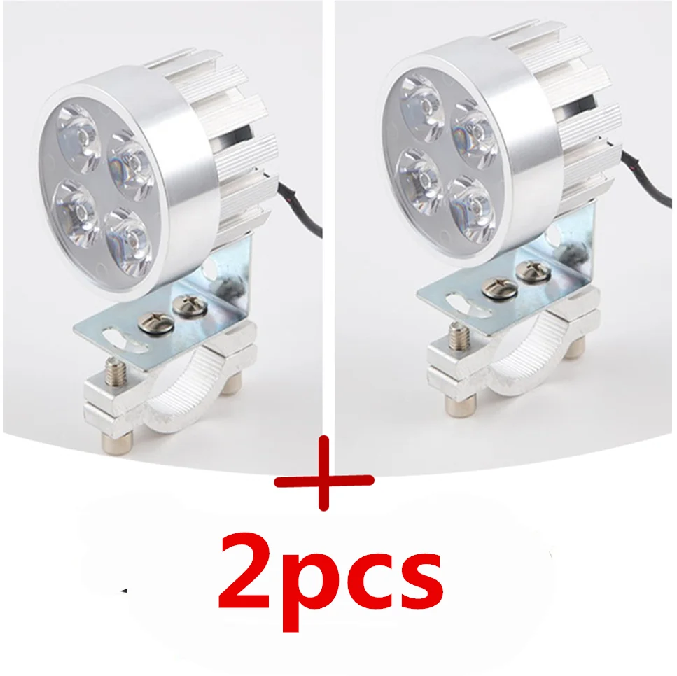 12 V-90 V светодиодный мотоциклетный головной светильник, налобный фонарь, яркий светильник лампы для YAMAHA Тигр 1050 SpoRt 1200 EXPLORER 800 XC XCX XR XRX - Цвет: 2pc-silver