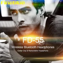 Fineblue FD-55 Беспроводная bluetooth-гарнитура звонки напоминают вибрацию износ портативный воротник клип гарнитура наушники-вкладыши беспроводные наушники Новинка