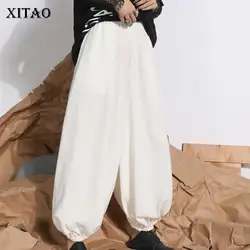 [XITAO] Корея модные женские сезон: весна-лето Новинка 2019 года широкие брюки повседневные свободные брюки для женщин сплошной цвет длинные