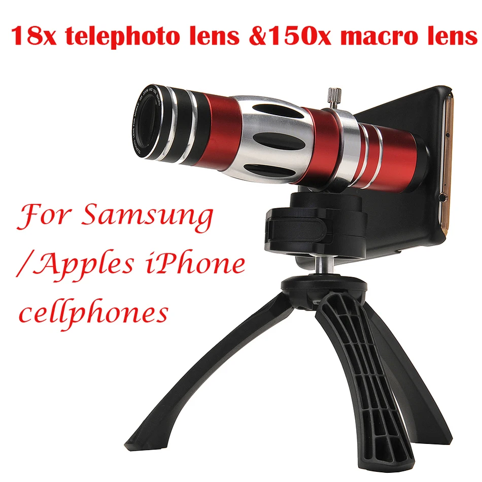 2017 18X телефото Lentes телескоп 150X зум макро объектив для Samsung Galaxy S3 S4 S5 S6 S7 Edge Plus