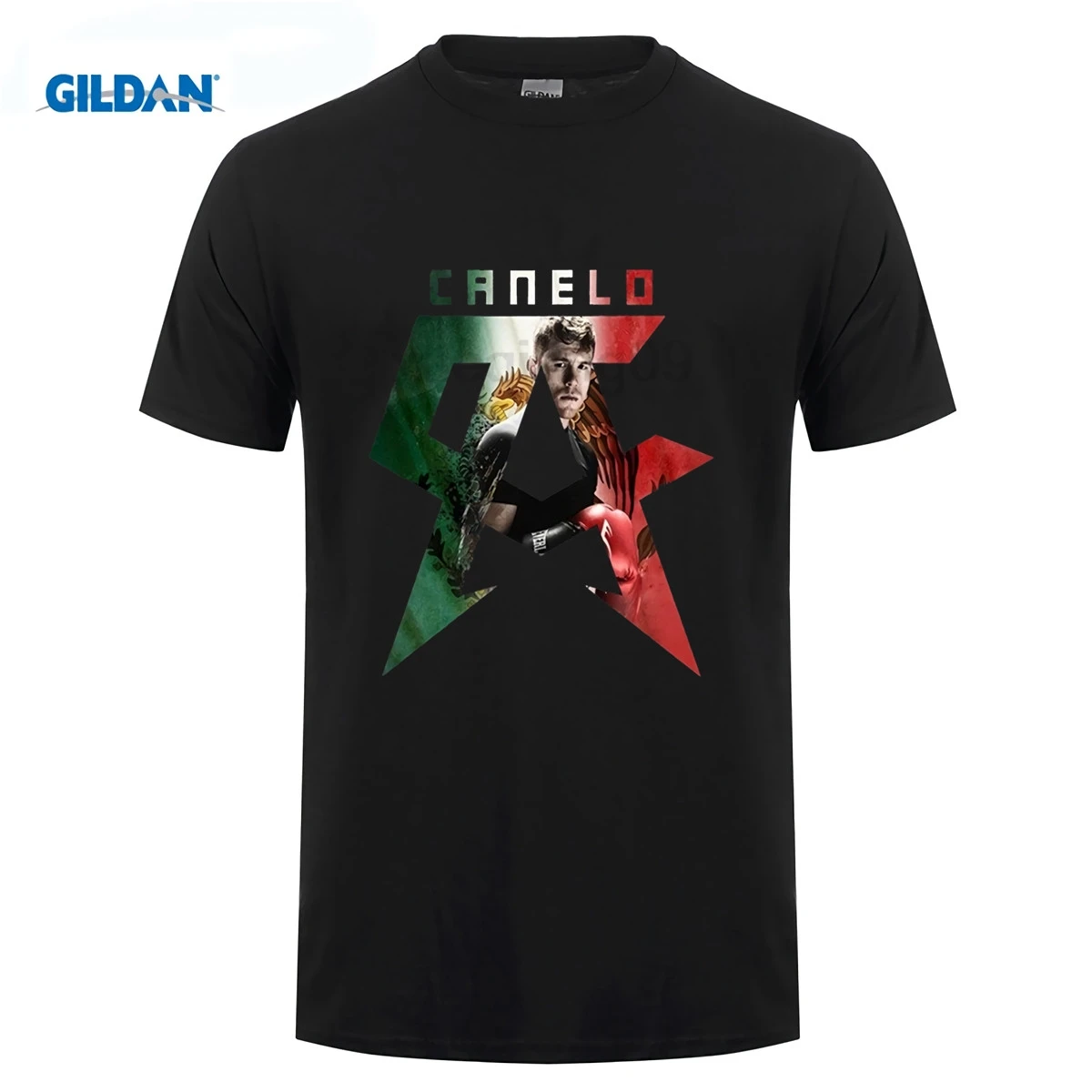 Новый режим Mouw Korte O-hals Мода 2018 мужские Canelo Alvarez patroon футболки zwart | Мужская одежда