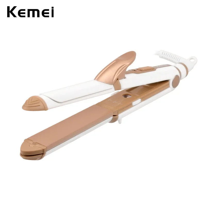 

3 in 1 Electric Hair Straightener 110-240V Ceramic Hair Curler Straightening Curl Curling Iron Flat Corn Plate Clip Styling Tool