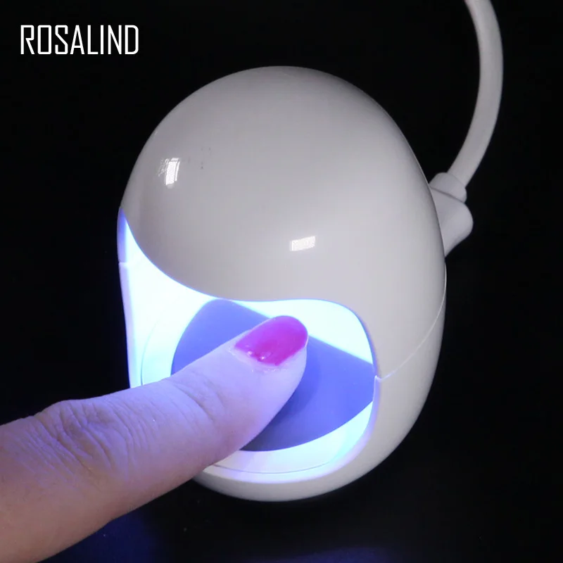 

ROSALIND Nail Dryer MINI 3W UV LED Lamp Nail Art Manicure Tools With USB Cable for Lamp for Nail Heal Builders Nail Dryer Tools