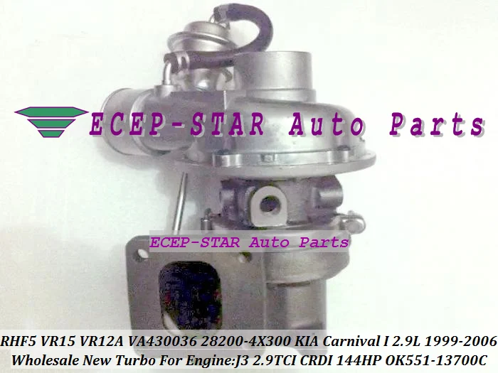 RHF5 VR15 VR12A VA430036 28200-4X300 OK551-13700C Turbo Turbocharger For KIA Carnival I 2.9L 1999-2006 J3 2.9TCI CRDI 144HP (1)