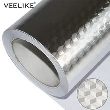 ПВХ виниловые самоклеющиеся водонепроницаемые обои алюминиевая фольга для кухни шкаф столешница Настенный декор наклейка DIY домашний антимасляной стикер