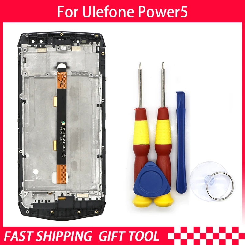 

Touch Screen LCD Screen LCD Display For Ulefone Power 5 Digitizer Assembly With Frame Replacement Parts+Repair Tool