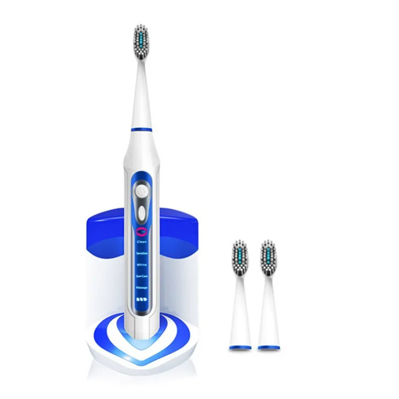 

Sonic Electric Toothbrush UV sanitizer Washable Rechargeable Tooth brush vibration/pulsation Inductive charging LED 5 modes