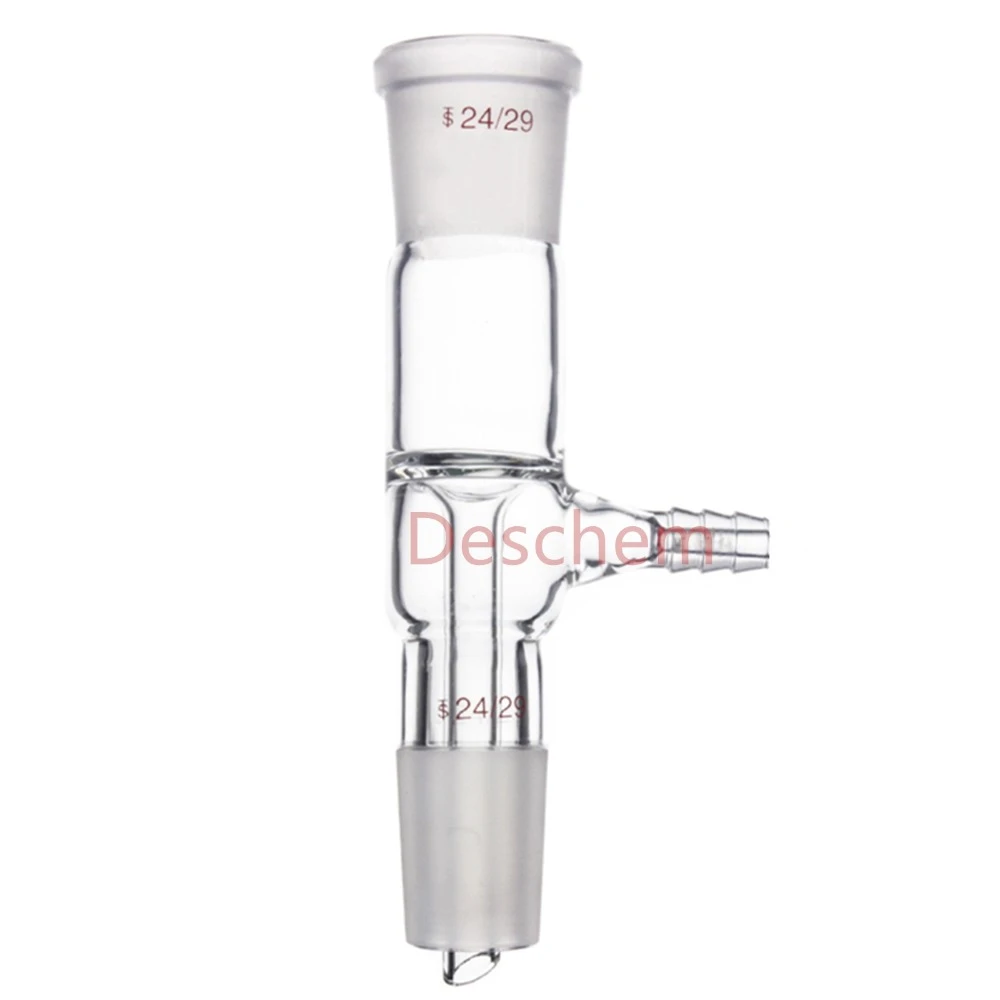 KICUTE 24//29 Glass 105 Bend Connector Tube Vacuum Distillation Take Off Adapter Borosilicate Glass Laboratory Chemical Equipment