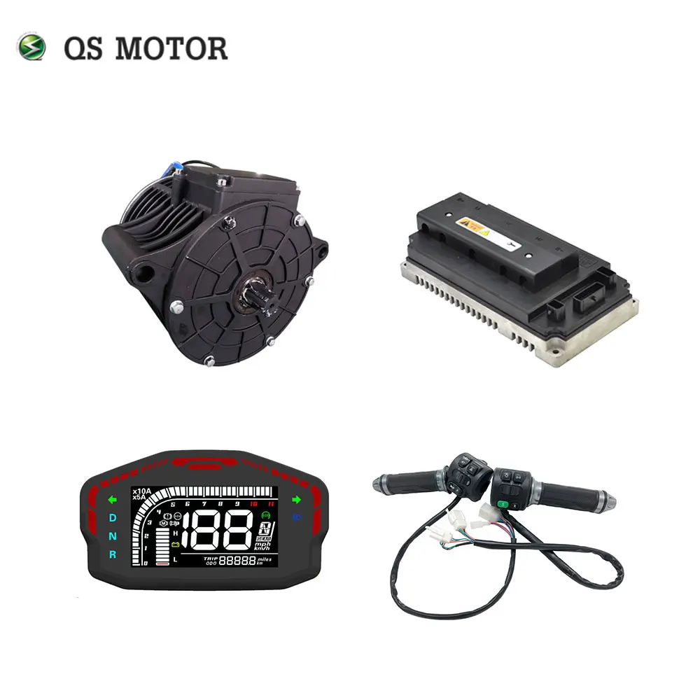 QSmotor 138 72V 100KPH 3kw Mid drive motor 3000w power train kits with motor controller sprocket type