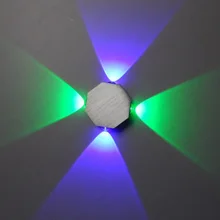 С регулируемой яркостью/не 4 Вт светодиодный настенный светильник лампа с креплением в виде восьмиугольника с лампа ресторан коридор Гостиная магазин K в серебряном корпусе