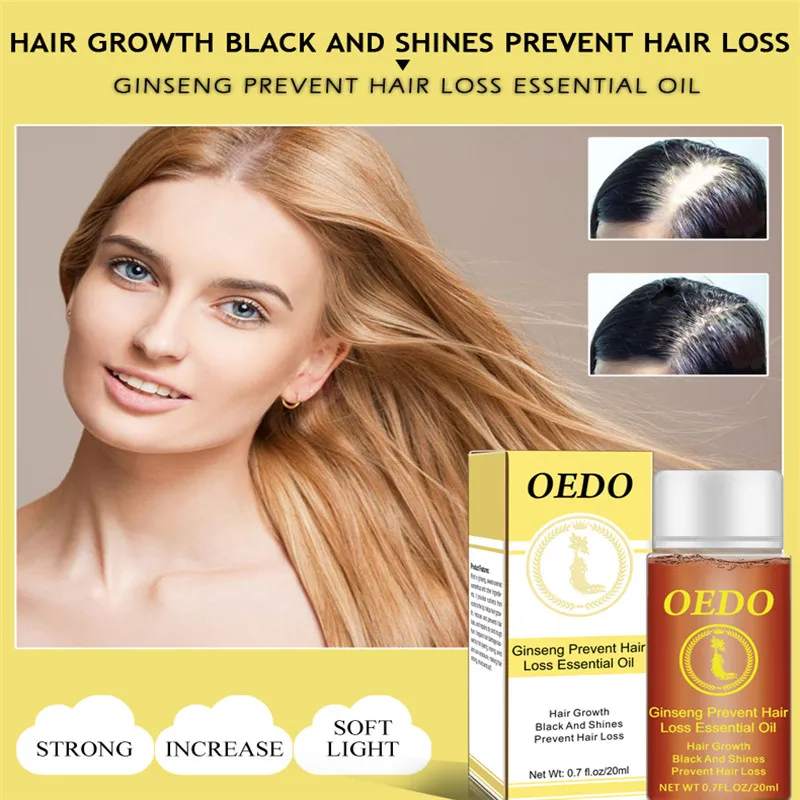 Совершенно OEDO 20 мл экстракт женьшеня для роста волос предотвращающий выпадение волос Жидкое повреждение восстановление волос плотное быстрое восстановление