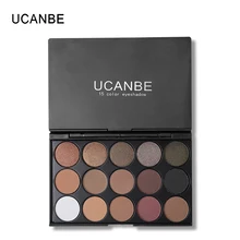 Ucanbe полный 15 Цвет матовая Пигмент Средства ухода для век хэдоу Палитры Макияж комплект Shimmer Обнаженная Тени для век земли Цвет дымчатый Средства ухода для век Блеск косметика